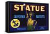 Statue California Bartletts Pear Fruit Crate Label-null-Framed Stretched Canvas