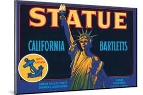 Statue California Bartletts-null-Mounted Art Print