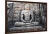 Statue Carved in Rock Depicting Seated Buddha-null-Framed Giclee Print