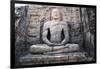 Statue Carved in Rock Depicting Seated Buddha-null-Framed Giclee Print