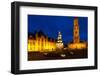 Statue Center Old City Square Bruges Belfry-pius99-Framed Photographic Print