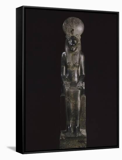 Statue de Sekhmet, déesse à tête de lionne-null-Framed Stretched Canvas