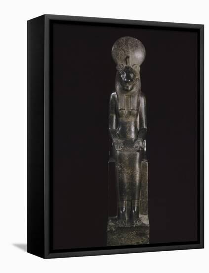 Statue de Sekhmet, déesse à tête de lionne-null-Framed Stretched Canvas