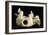 Statue Depicting a Deer Being Caught by a Hunter. Terracotta Artifact Originating from Jama-Coaque-null-Framed Giclee Print