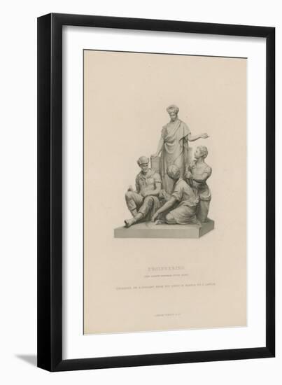 Statue Depicting Engineering Which Adorns the Albert Memorial-null-Framed Giclee Print