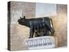 Statue Depicting Romulus and Remus and the She-Wolf, Palazzo Pubblico, Siena, Tuscany, Italy-Robert Harding-Stretched Canvas