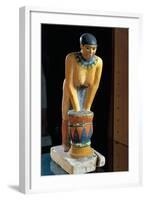 Statue Depicting Woman Filtering Barley to Make Beer-null-Framed Giclee Print