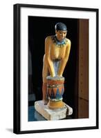 Statue Depicting Woman Filtering Barley to Make Beer-null-Framed Giclee Print