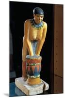 Statue Depicting Woman Filtering Barley to Make Beer-null-Mounted Giclee Print