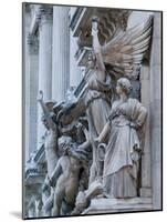 Statue Detail of the Opera Garnier, Opera, Paris, France-Walter Bibikow-Mounted Photographic Print