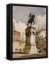 Statue équestre du Colleone de Verrochio à Venise, place San Giovanni et Paolo-Richard Parkes Bonington-Framed Stretched Canvas
