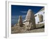 Statue Heads of Zeus, Antiochos and Tyche, West Terrace at Nemrut Dag, Anatolia, Turkey Minor-Woolfitt Adam-Framed Photographic Print