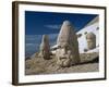 Statue Heads of Zeus, Antiochos and Tyche, West Terrace at Nemrut Dag, Anatolia, Turkey Minor-Woolfitt Adam-Framed Photographic Print