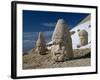 Statue Heads of Zeus, Antiochos and Tyche, West Terrace at Nemrut Dag, Anatolia, Turkey Minor-Woolfitt Adam-Framed Photographic Print