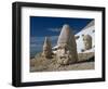 Statue Heads of Zeus, Antiochos and Tyche, West Terrace at Nemrut Dag, Anatolia, Turkey Minor-Woolfitt Adam-Framed Photographic Print