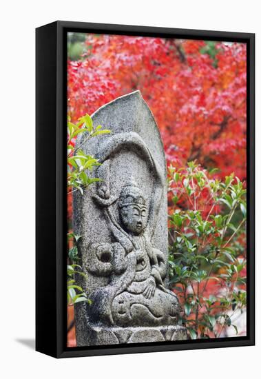 Statue in Daisho-In Buddhist Temple, Miyajima Island, Hiroshima Prefecture, Honshu, Japan, Asia-Christian Kober-Framed Stretched Canvas