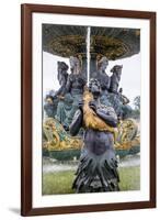 Statue in Fountain. Place de la Concorde. Paris.-Tom Norring-Framed Photographic Print