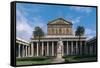 Statue in Front of a Church, Basilica of St Paul Outside the Walls, Rome, Lazio, Italy-null-Framed Stretched Canvas