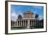 Statue in Front of a Church, Basilica of St Paul Outside the Walls, Rome, Lazio, Italy-null-Framed Giclee Print
