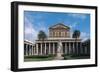 Statue in Front of a Church, Basilica of St Paul Outside the Walls, Rome, Lazio, Italy-null-Framed Giclee Print