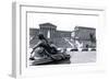 Statue in Front of Philadelphia Museum of Art-null-Framed Art Print