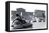 Statue in Front of Philadelphia Museum of Art-null-Framed Stretched Canvas