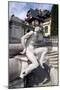 Statue in Gardens of Peles Castle-null-Mounted Giclee Print