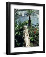 Statue in Glasshouse at the Botanic Gardens, Glasgow, Scotland, United Kingdom-Adam Woolfitt-Framed Photographic Print