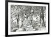 Statue in Jardin Luxemburg Paris, 2003-Vincent Alexander Booth-Framed Giclee Print