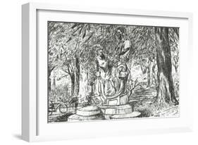 Statue in Jardin Luxemburg Paris, 2003-Vincent Alexander Booth-Framed Giclee Print