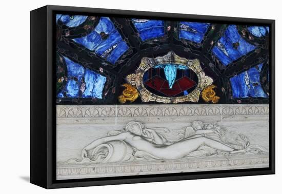 Statue in Marble and Stained Glass, Tettuccio Thermal Baths-null-Framed Stretched Canvas