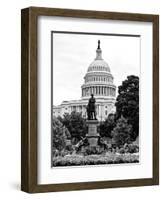 Statue in Memory of James A.Carfield before the Capitol Building, US Congress, Washington D.C-Philippe Hugonnard-Framed Photographic Print