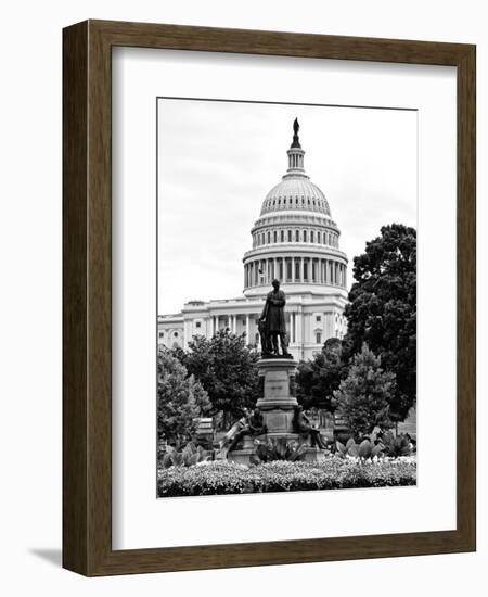 Statue in Memory of James A.Carfield before the Capitol Building, US Congress, Washington D.C-Philippe Hugonnard-Framed Photographic Print