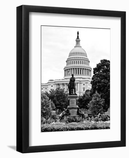 Statue in Memory of James A.Carfield before the Capitol Building, US Congress, Washington D.C-Philippe Hugonnard-Framed Photographic Print