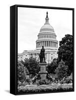 Statue in Memory of James A.Carfield before the Capitol Building, US Congress, Washington D.C-Philippe Hugonnard-Framed Stretched Canvas