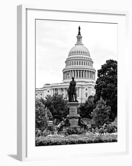 Statue in Memory of James A.Carfield before the Capitol Building, US Congress, Washington D.C-Philippe Hugonnard-Framed Photographic Print