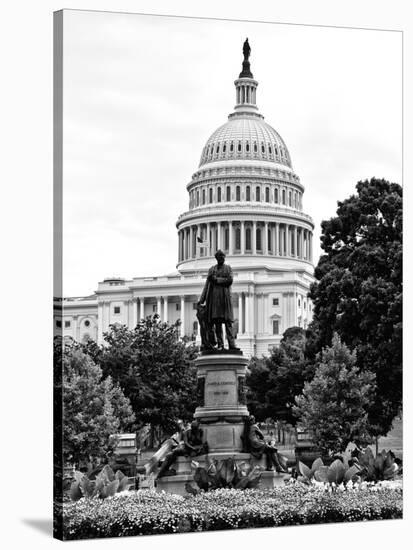 Statue in Memory of James A.Carfield before the Capitol Building, US Congress, Washington D.C-Philippe Hugonnard-Stretched Canvas