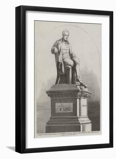 Statue in Nelson-Square-null-Framed Premium Giclee Print