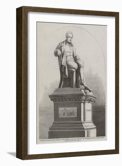 Statue in Nelson-Square-null-Framed Giclee Print