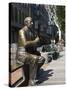 Statue in Quincy Market, Boston, Massachusetts, New England, USA-Amanda Hall-Stretched Canvas