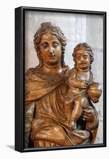 Statue in Saint Maurice's church, Lille, Nord, France-Godong-Framed Photographic Print