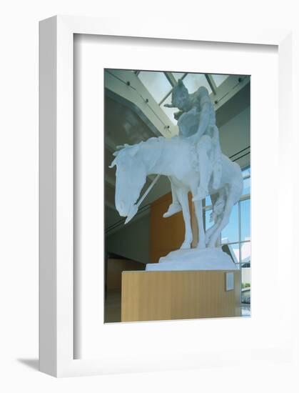 Statue in the National Cowboy Hall of Fame, Oklahoma City, Oklahoma, USA-null-Framed Art Print