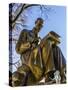 Statue Indro Montanelli in the Giardini Pubblici in Milan-enricocacciafotografie-Stretched Canvas