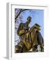 Statue Indro Montanelli in the Giardini Pubblici in Milan-enricocacciafotografie-Framed Photographic Print