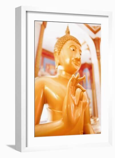 Statue, Karon Beach, Buddhist Temple, Phuket Island, Phuket, Thailand, Southeast Asia, Asia-Andrew Stewart-Framed Photographic Print