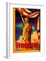 Statue Liberty Freedom-null-Framed Giclee Print