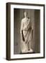 Statue masculine drapée. L'empereur Auguste (27 av J.-C.-14 ap J.-C.). Le portrait reflète-null-Framed Giclee Print