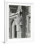 Statue of a Boy Scholar Beside the Door, Hamlet of Ratcliff Schools, Stepney, London, 1945-null-Framed Photographic Print