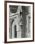 Statue of a Boy Scholar Beside the Door, Hamlet of Ratcliff Schools, Stepney, London, 1945-null-Framed Photographic Print