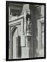 Statue of a Boy Scholar Beside the Door, Hamlet of Ratcliff Schools, Stepney, London, 1945-null-Framed Photographic Print